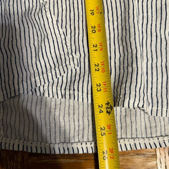 Meo Meli Linen Blend Kimono Top Cardigan Striped O/S Lagenlook Relaxed Fit Boho - Picture 16 of 16